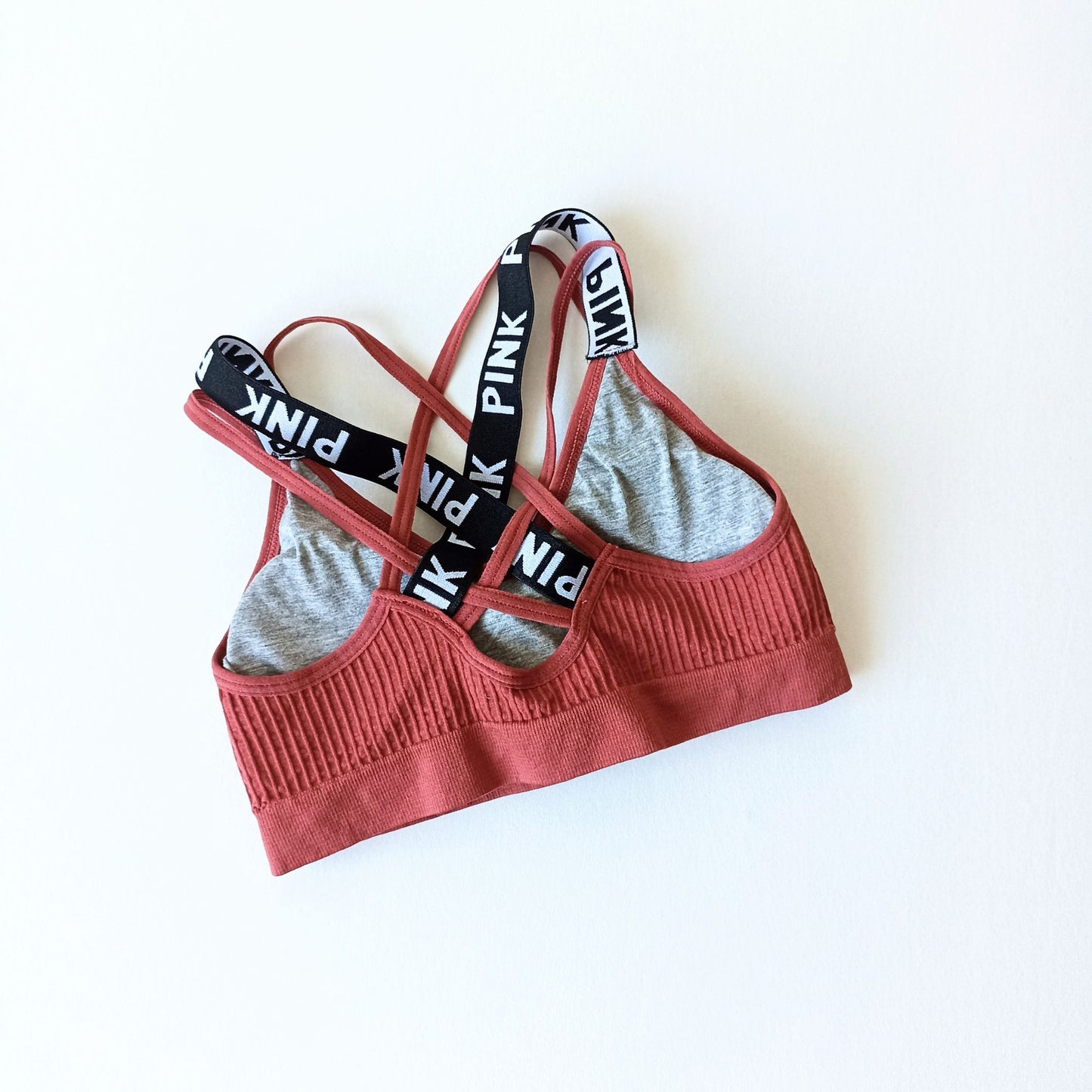 Sportinė struktūrinio trikotažo liemenėlė - braletė, oranžinė (XL)