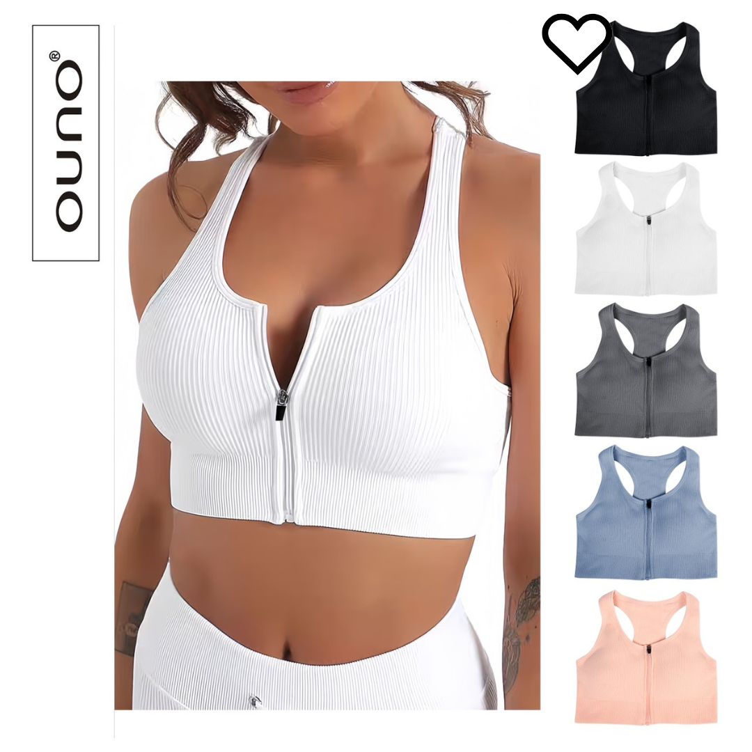 Sportinė liemenėlė - braletė su užtrauktuku priekyje, (S-XL)