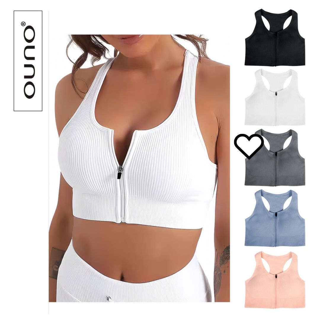 Sportinė liemenėlė - braletė su užtrauktuku priekyje, (S-XL)