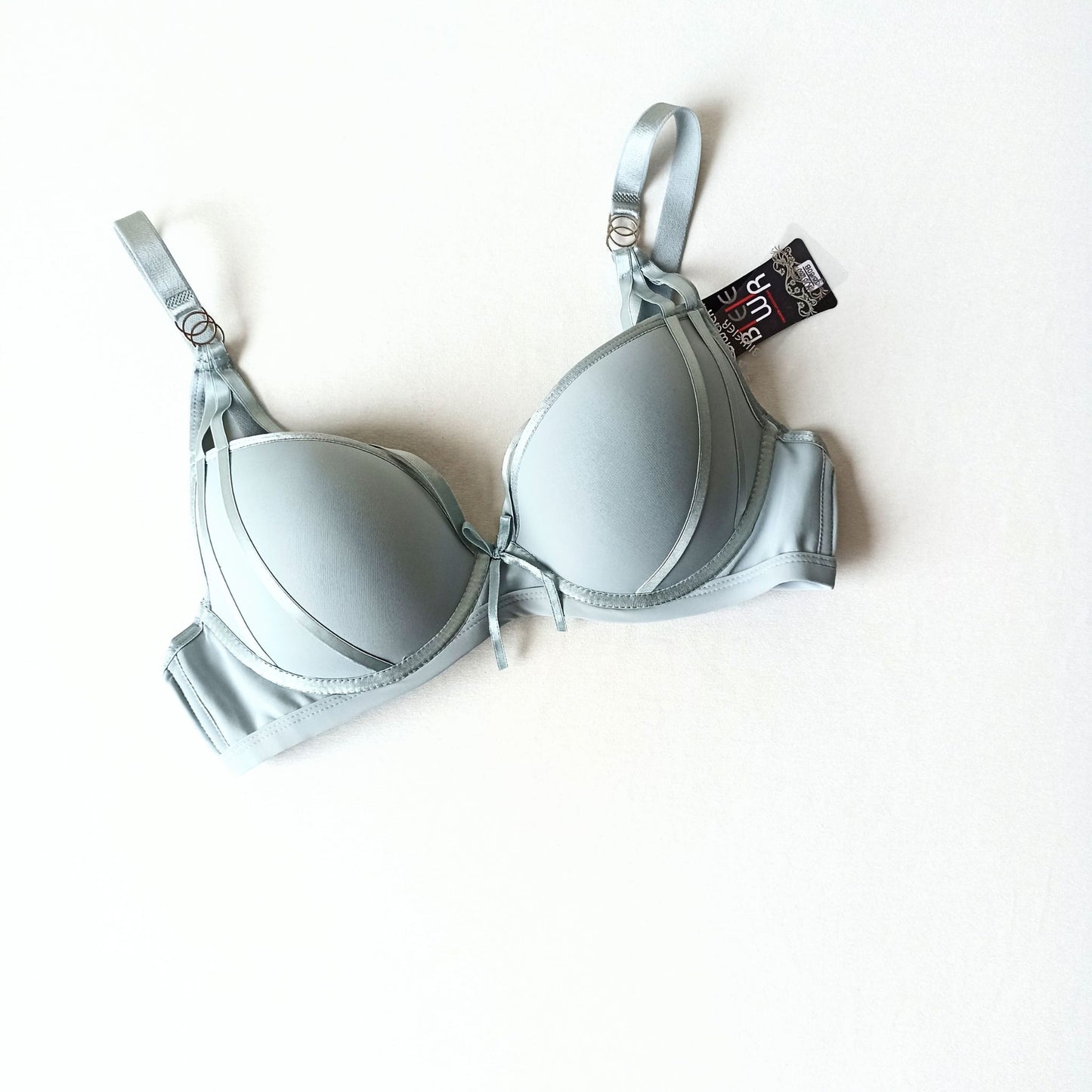 Seksuali liemenėlė su juostelėmis priekyje, žalsva (80-85B)