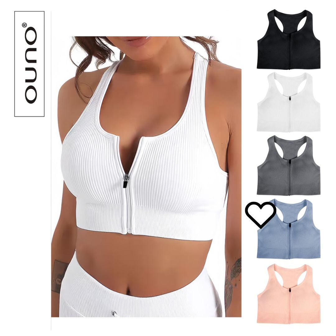 Sportinė liemenėlė - braletė su užtrauktuku priekyje, (S-XL)