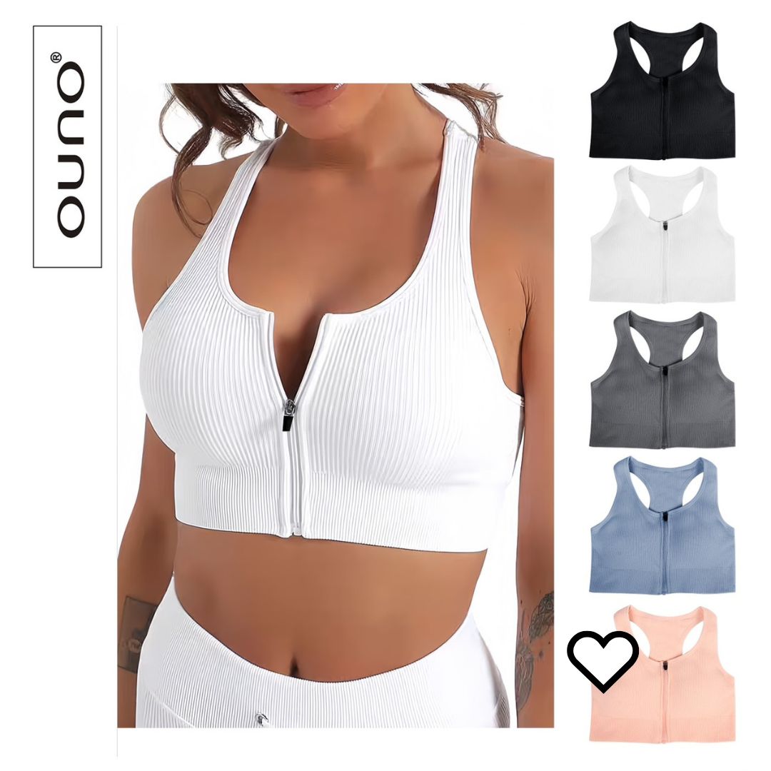 Sportinė liemenėlė - braletė su užtrauktuku priekyje, (S-XL)