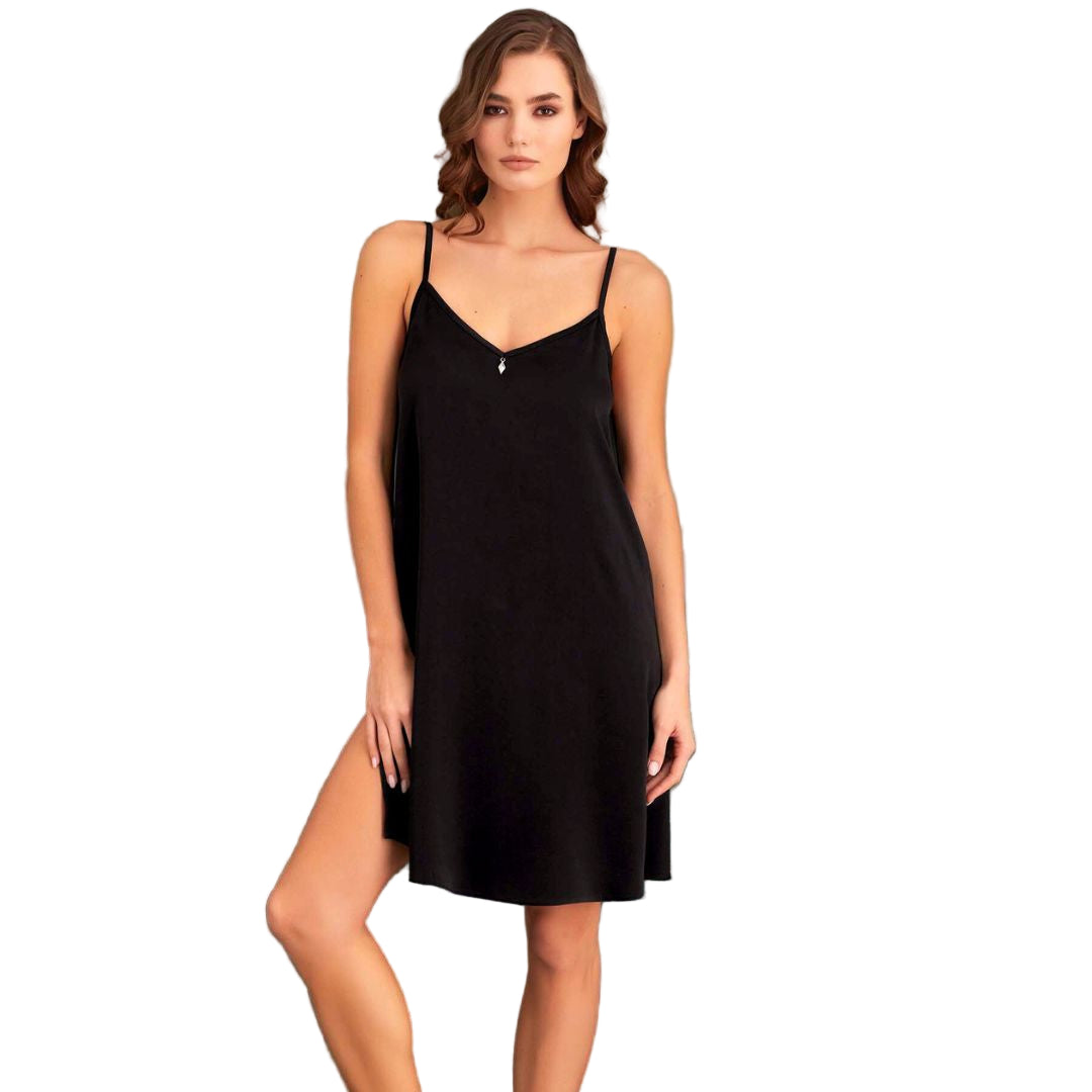 Elegantiški naktinukai su skeltukais, juoda (M-XL)