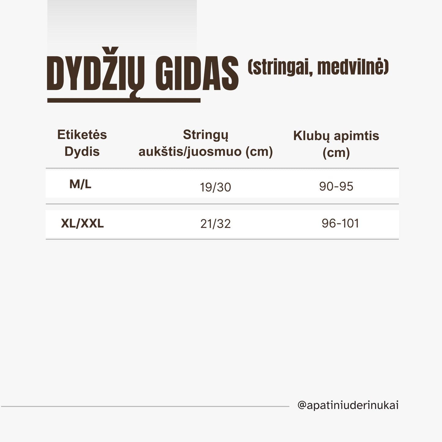 Medvilniniai brazilian stringai, juoda (M/XXL)