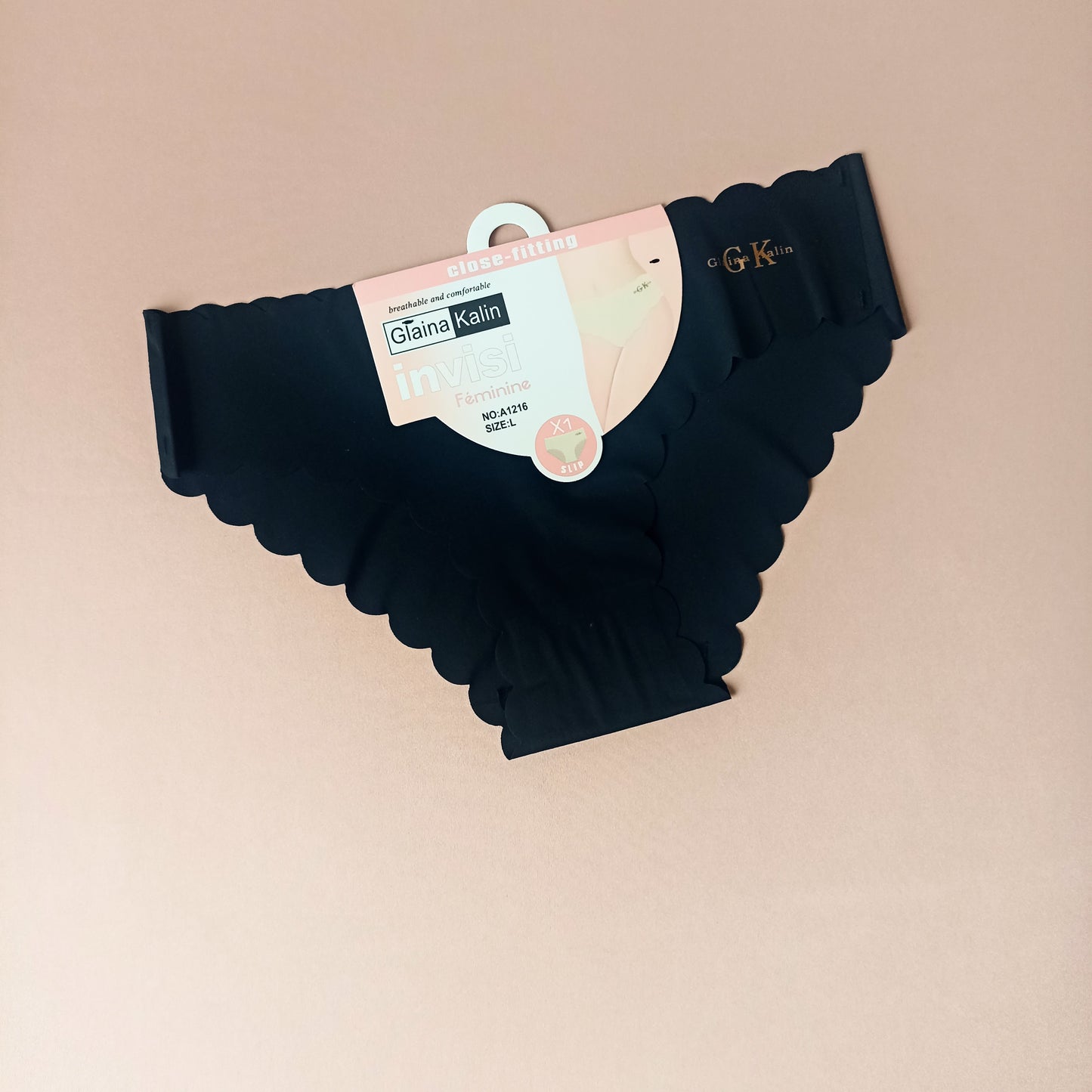 Besiūlės moteriškos kelnaitės, juoda (M-XL)