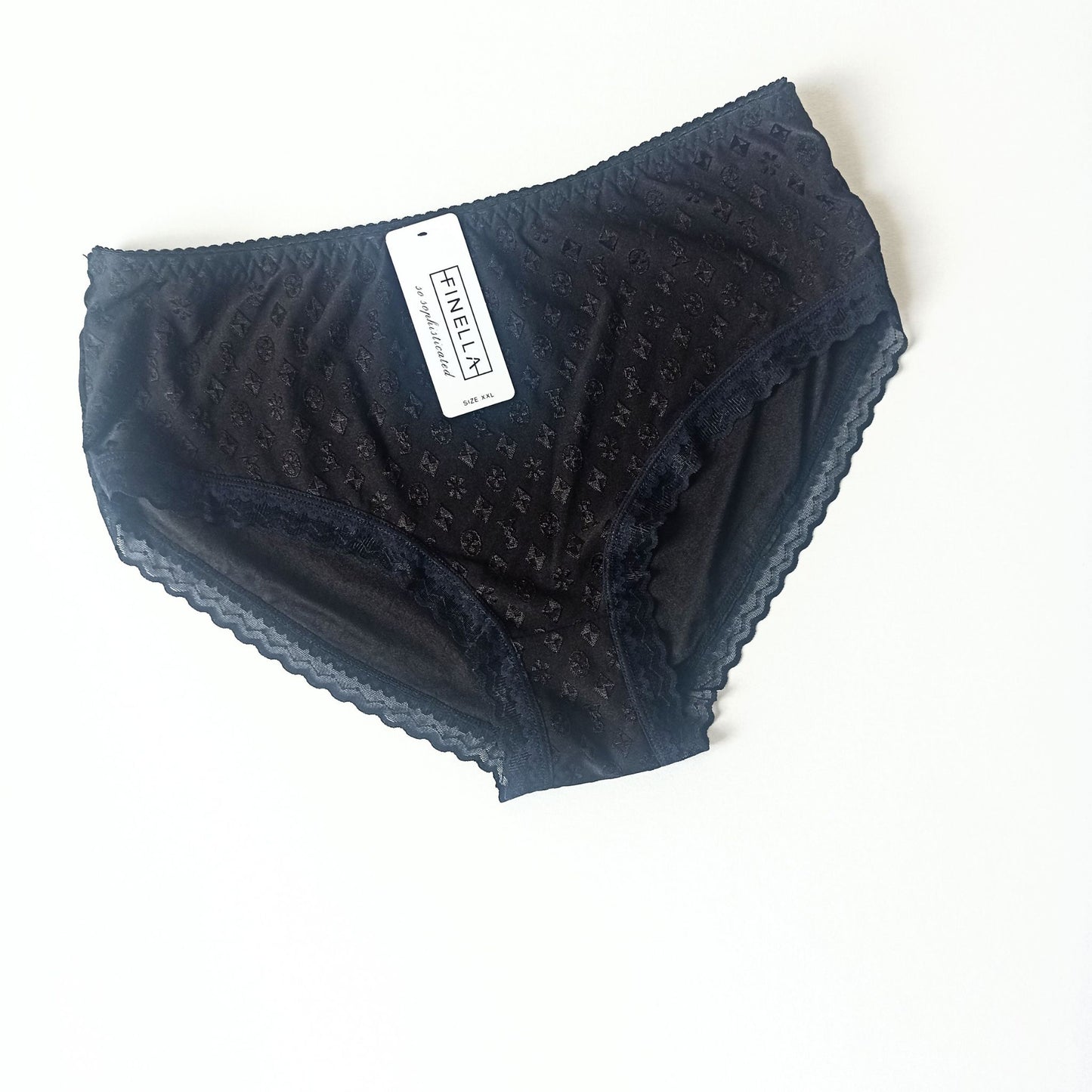 Elastingos aukšto juosmens kelnaitės, juoda (L/XXL)