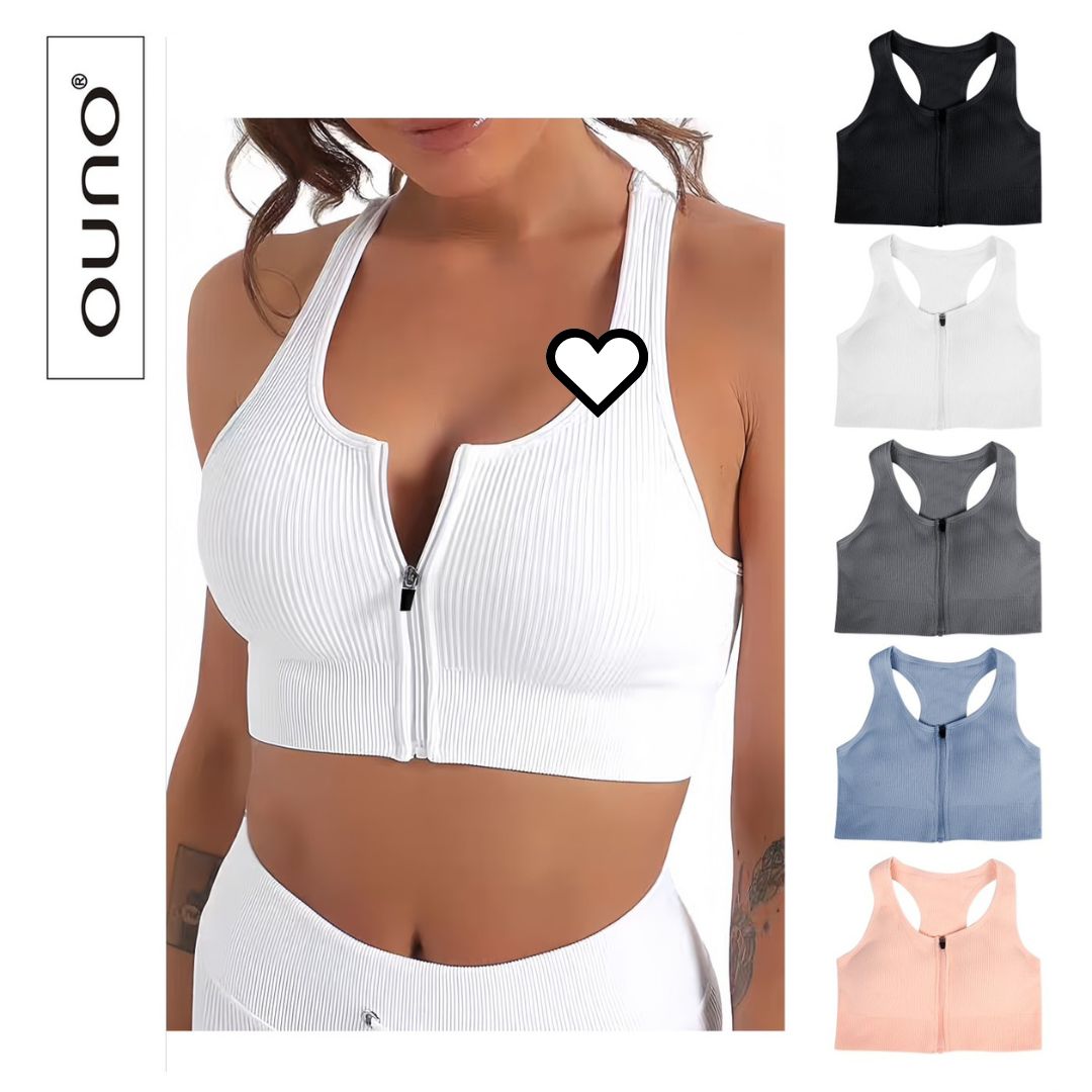 Sportinė liemenėlė - braletė su užtrauktuku priekyje, (S-XL)