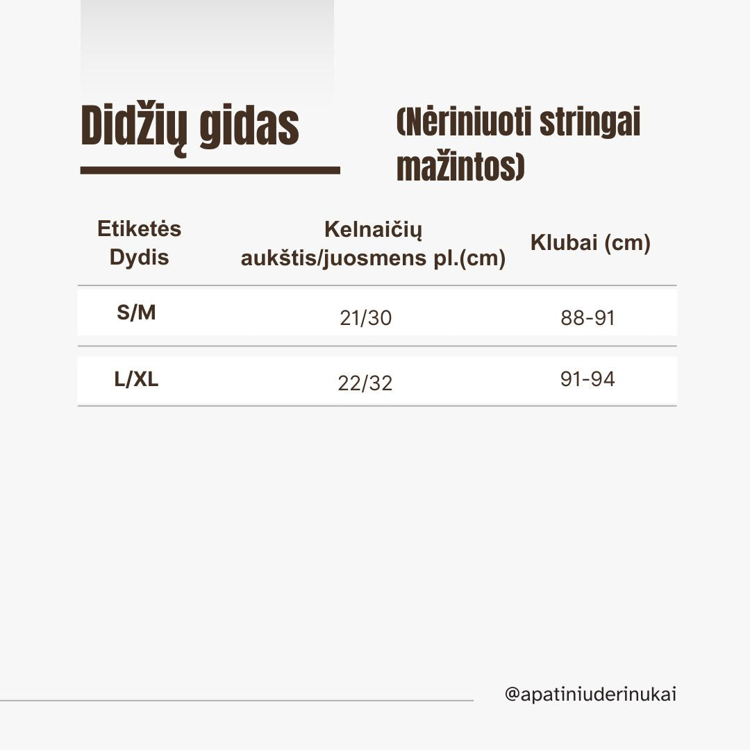 Nėriniuotos siaurikės, juoda (S-XL)