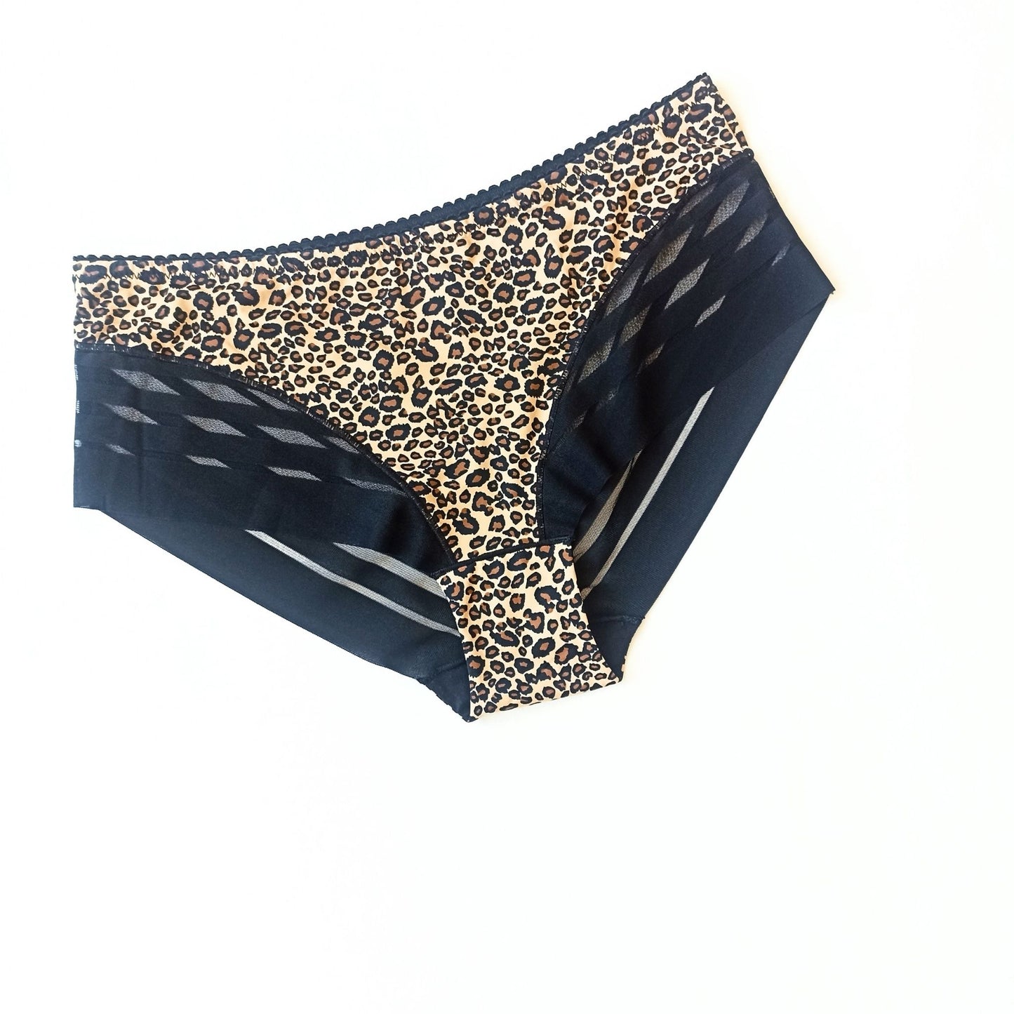 Seksualios ir patogios kelnaitės, leopardas, juoda (L-XXL)