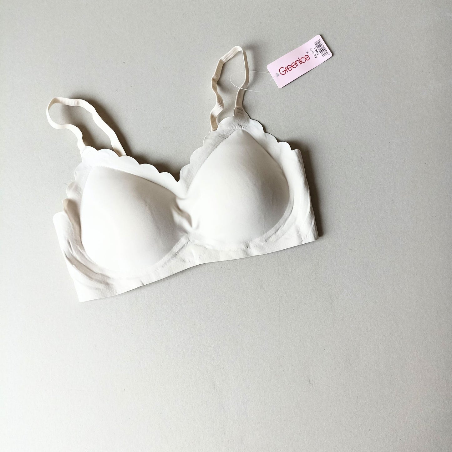Sportinė lygi liemenėlė be lankelių, balta (L)