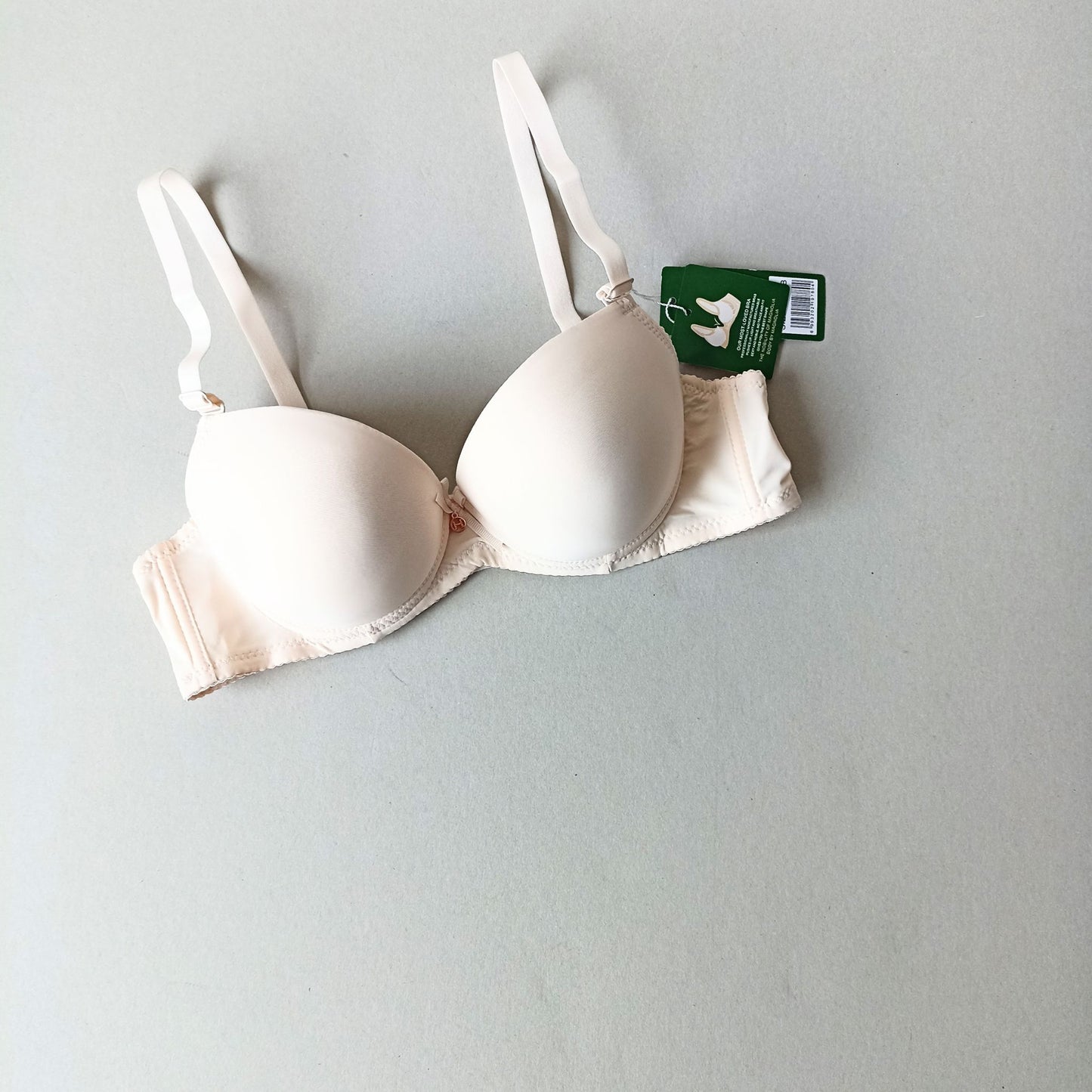 Lygi  liemenėlė su silikono push-up, kreminė (75-85B)
