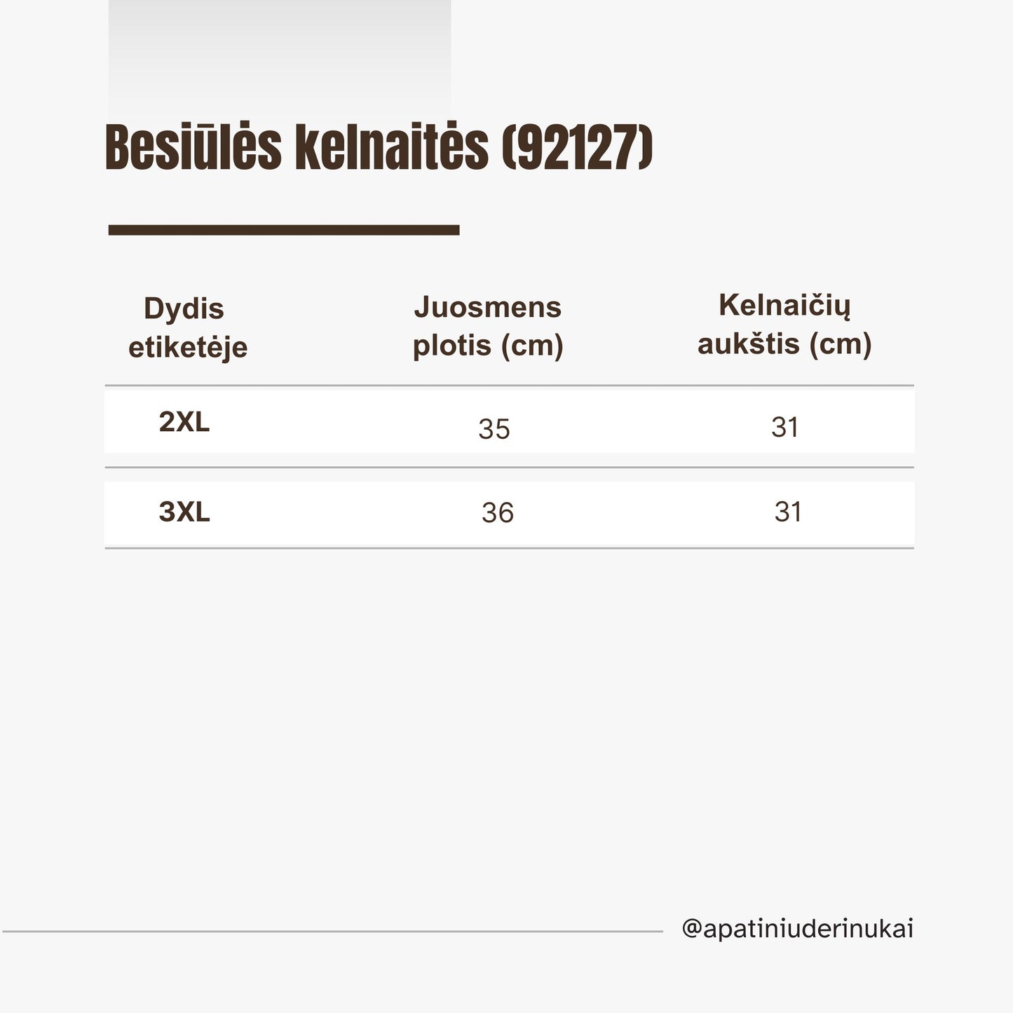 Besiūlės, aukšto juosmens kelnaitės, juoda (XXL)