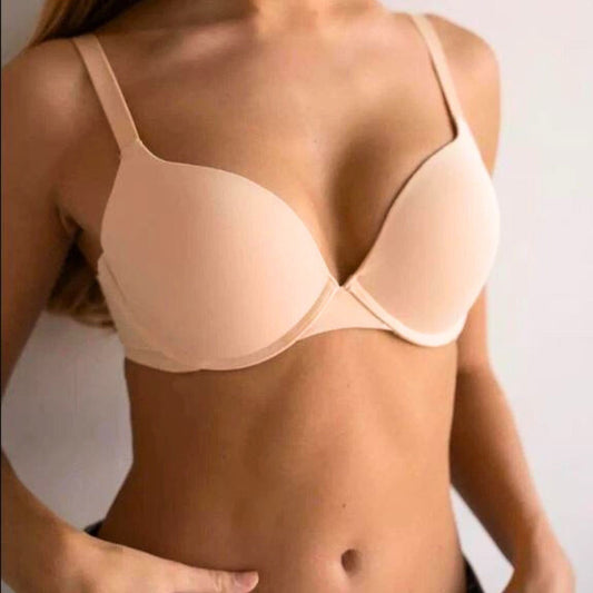 Lygi liemenėlė su push up "Balaloum", kūno šviesi (75B-85C)