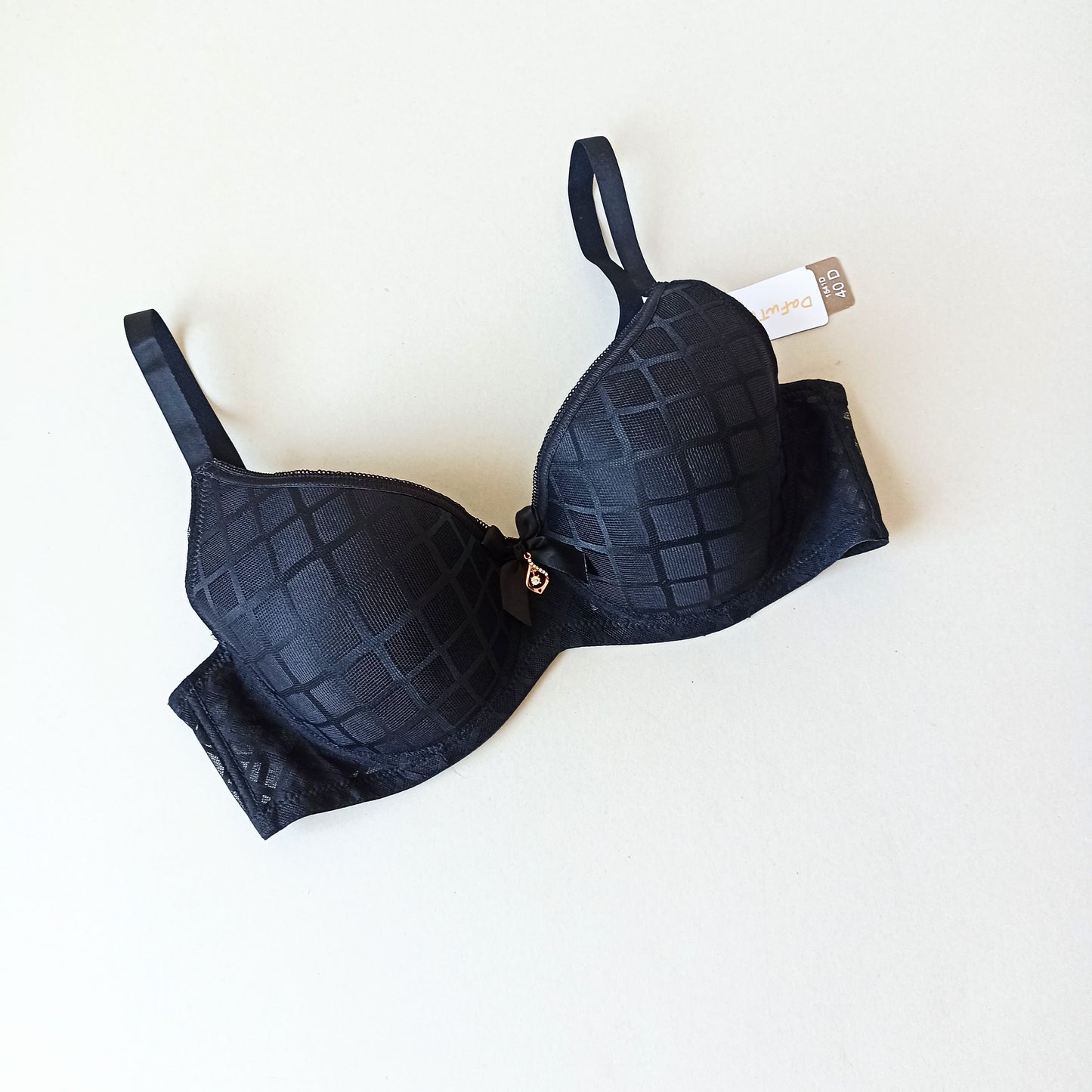 Elegantiška pastandinta liemenėlė, juoda (90D)