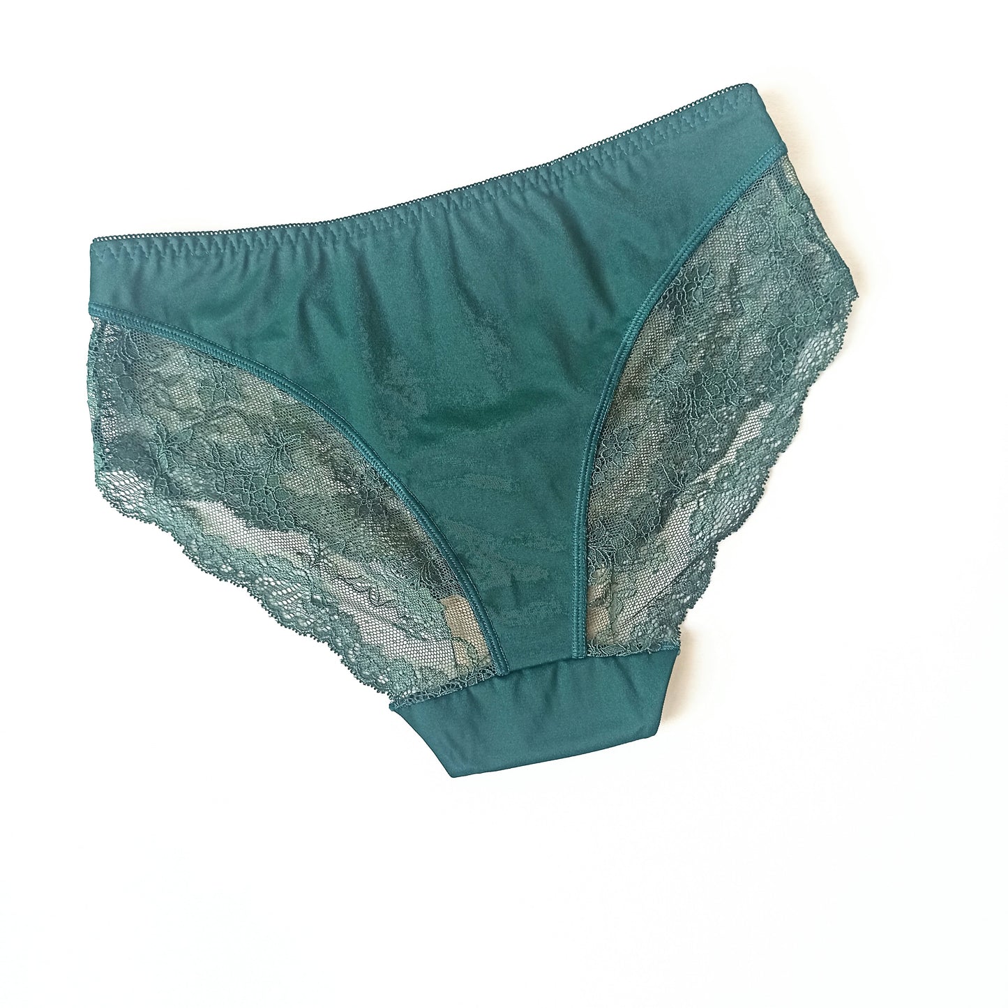 Puošnios nėriniuotos kelnaitės, smaragdo žalia (XL-XXL)