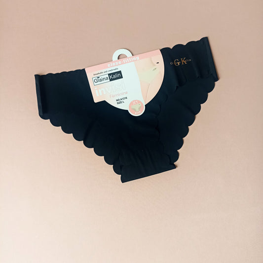 Besiūlės moteriškos kelnaitės, juoda (M-XL)