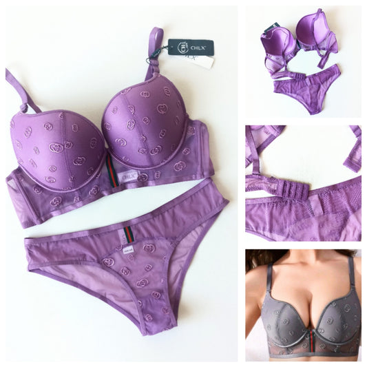 Puošnus liemenėlės ir kelnaičių komplektas "VIOLA" (80-90C)