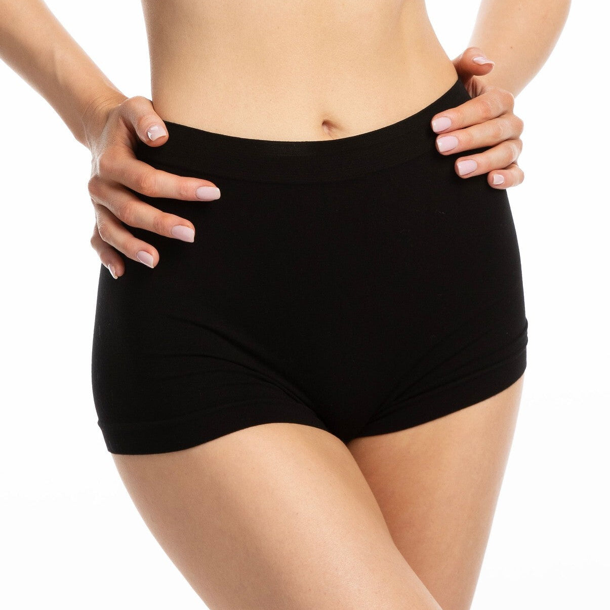 JULIMEX Bambuko apatiniai šortukai Bamboo Boy shorts, kūno, juoda (S-XL)