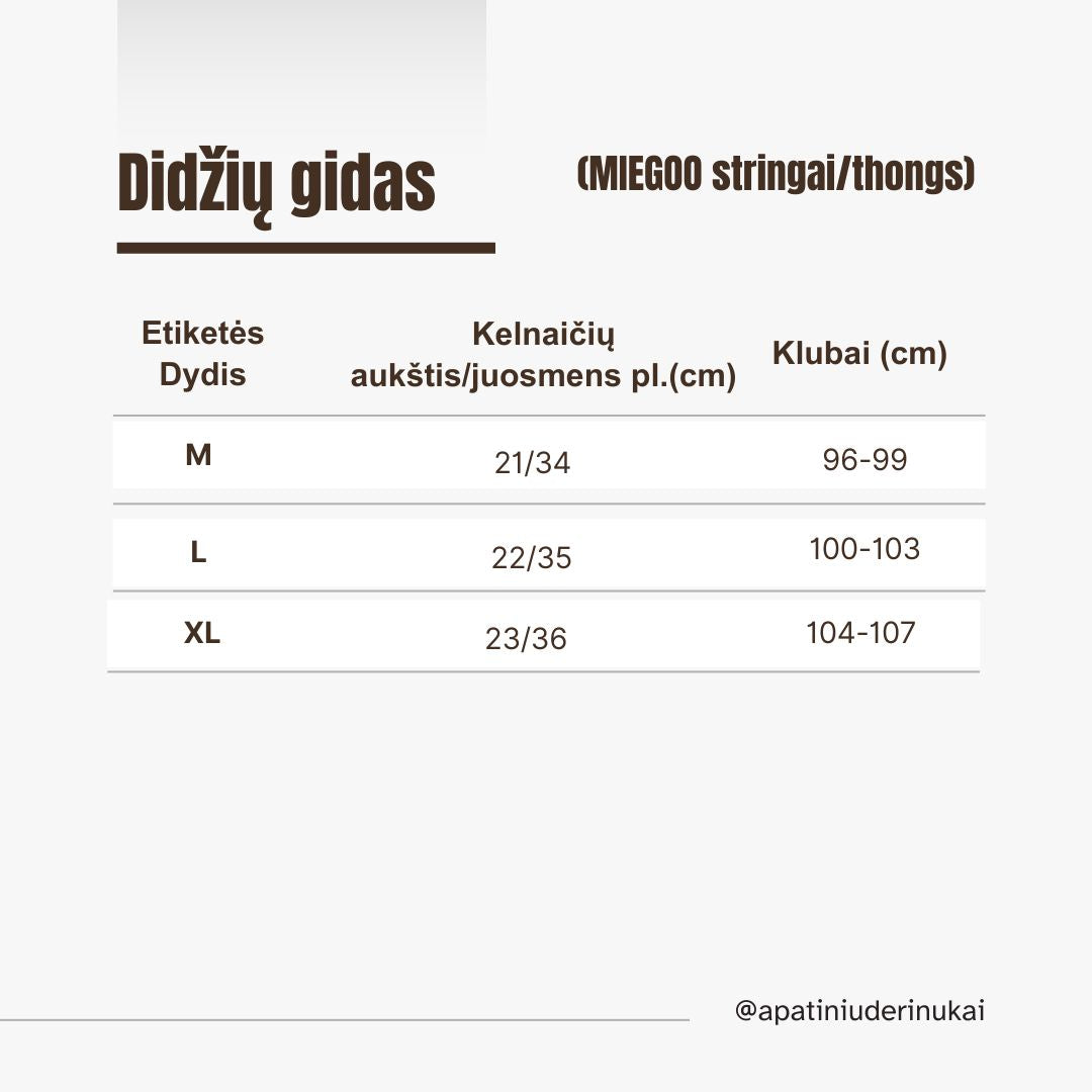 Nematomos tamprios kelnaitės/thongs, juoda (M-L)