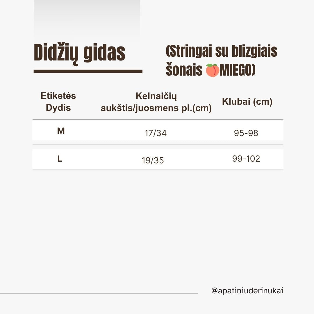 Lygūs stringai su blizgiais šoneliais "LOVE", pieno balta, mėtinė (M-L)