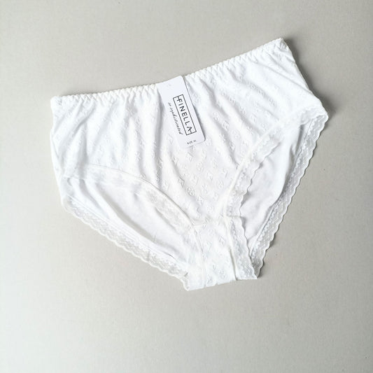 Elastingos aukšto juosmens kelnaitės, balta (L/XXL)