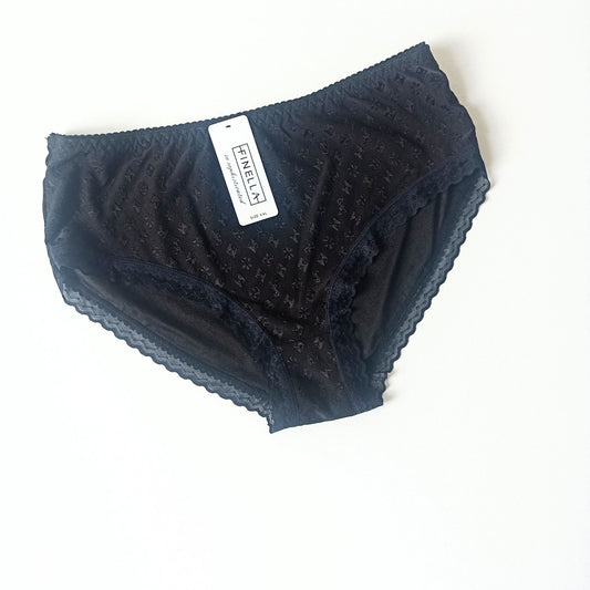 Elastingos aukšto juosmens kelnaitės, juoda (L/XXL)