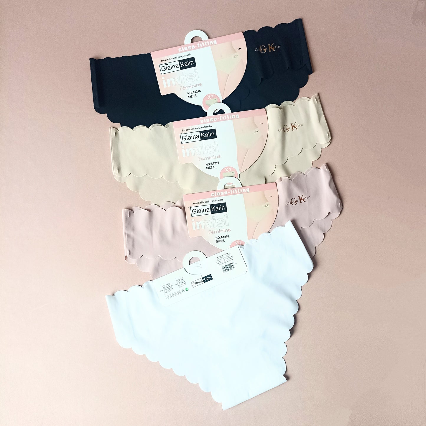 Besiūlės moteriškos kelnaitės, balta (M-XL)