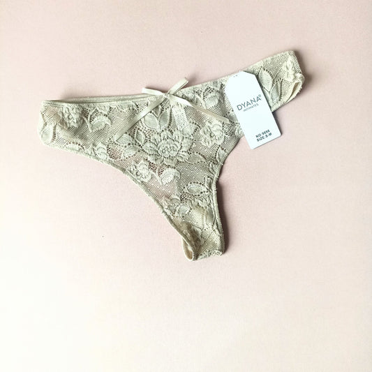 Nėriniuotos siaurikės, smėlio (S-XL)