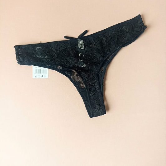 Nėriniuotos siaurikės, juoda (S-XL)