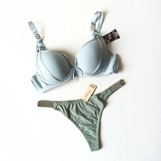 Seksuali liemenėlė ir stringai "PISTACHIO" (80-85B/L)